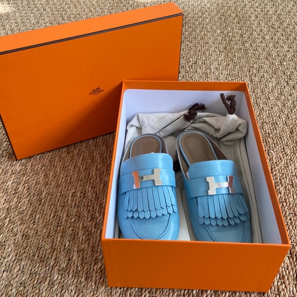 Authentic Hermes Rivoli Mules - Picture 2 of 9